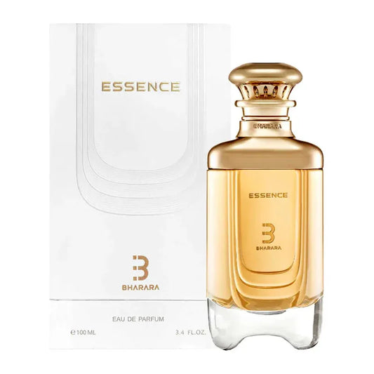 perfume bharara essence eau de parfum frasco de 100ml con diseño sofisticado y tapa metálica
