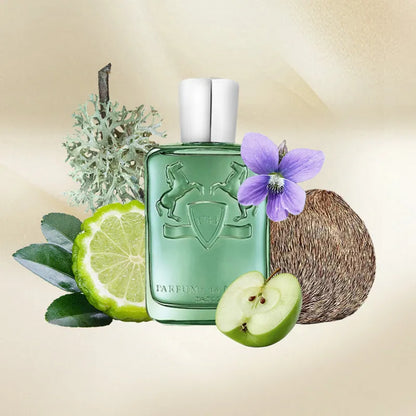 foto del perfume parfums de marly greenley destacando su aroma cítrico amaderado y estilo sofisticado