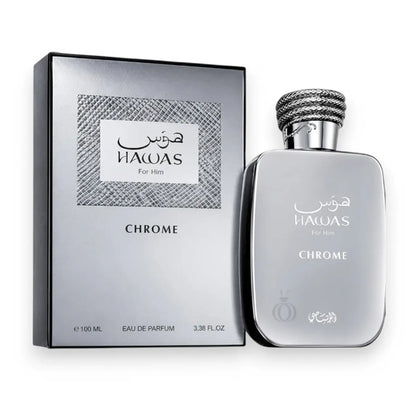 Perfume Rasasi Hawas Chrome 100 ml Eau de Parfum unisex