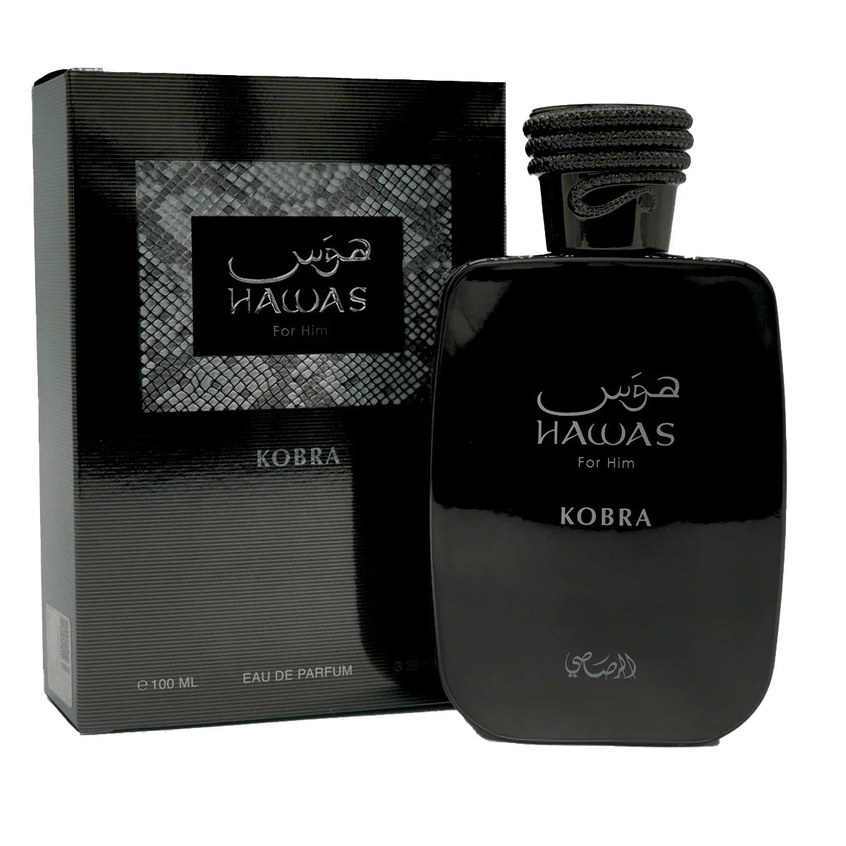 perfume hawas kobra rasasi 100ml eau de parfum fragancia oriental especiada intensa y masculina con estilo sofisticado
