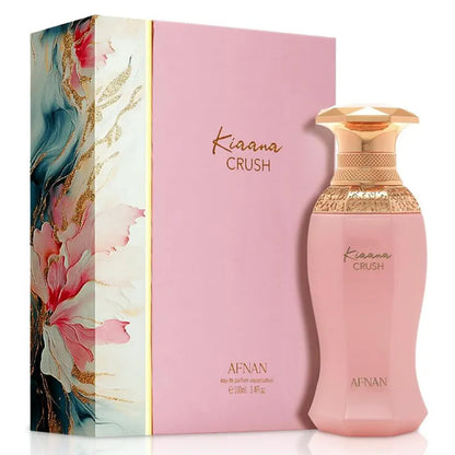 perfume kiaana crush afnan para mujer frasco de 100ml con diseño femenino moderno