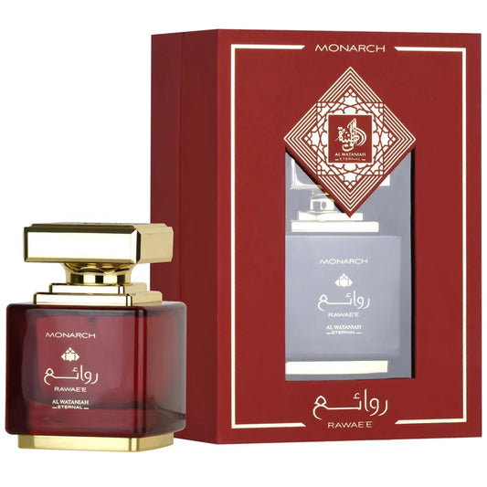 perfume monarch rawaee al wataniah eternal para hombre frasco de 100ml con diseño elegante y sofisticado