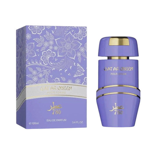 Perfume Qatar Queen Jo Milano Eau de Parfum 100 ml frasco elegante con detalles dorados y diseño sofisticado
