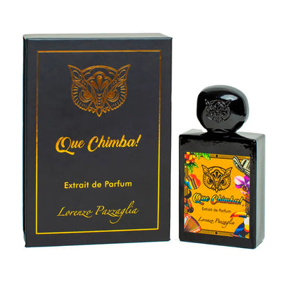imagen del perfume Que Chimba Lorenzo Pazzaglia 50ml extrait de parfum vista frontal mostrando el diseño del frasco