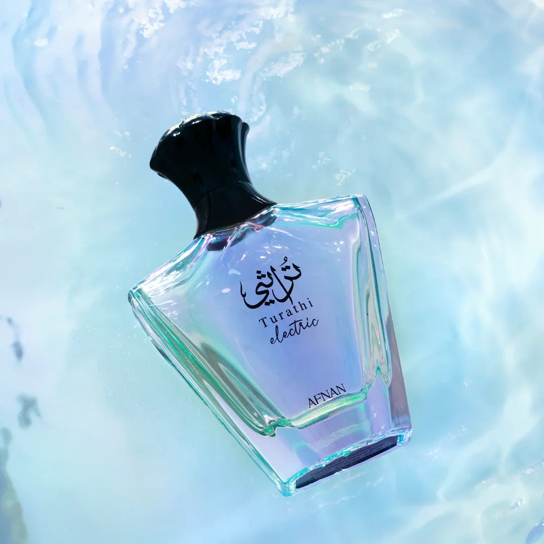 turathi electric afnan perfume 100ml eau de parfum con aroma oriental amaderado intenso diseñado para hombres y mujeres