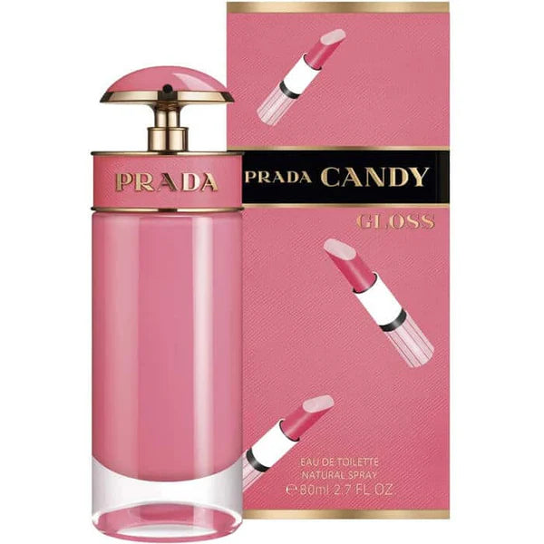 Prada Candy Gloss perfume femenino 80ml EDP con notas de frambuesa vainilla y algodón de azúcar
