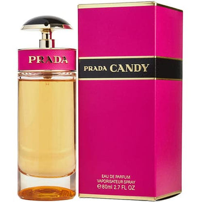 Prada Candy perfume femenino 80ml EDP con notas de benjuí vainilla y polvo de ámbar
