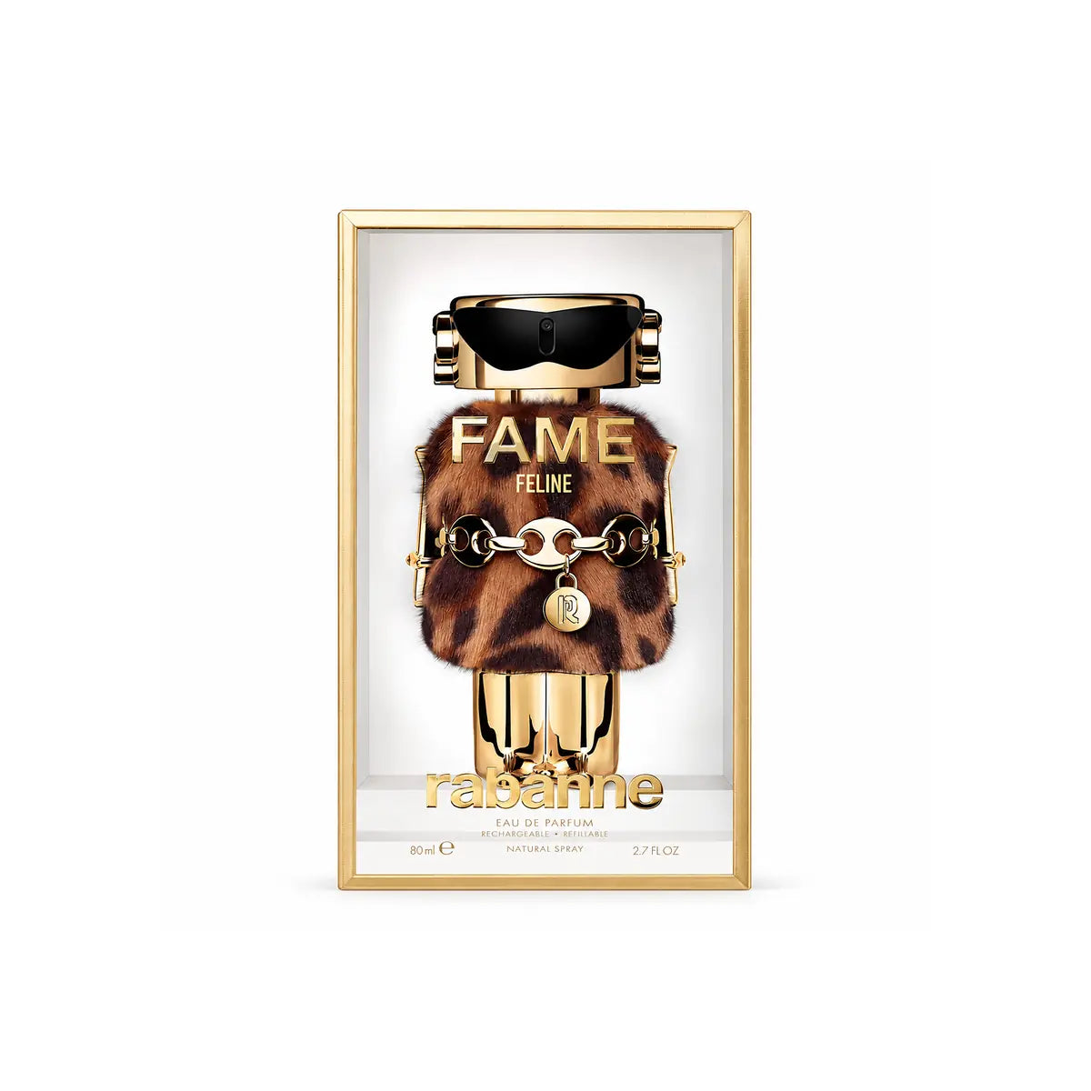 caja del perfume rabanne fame feline edp 80 ml mujer