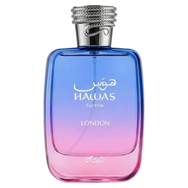 Caja original Hawas London Rasasi 100ml Eau de Parfum hombre