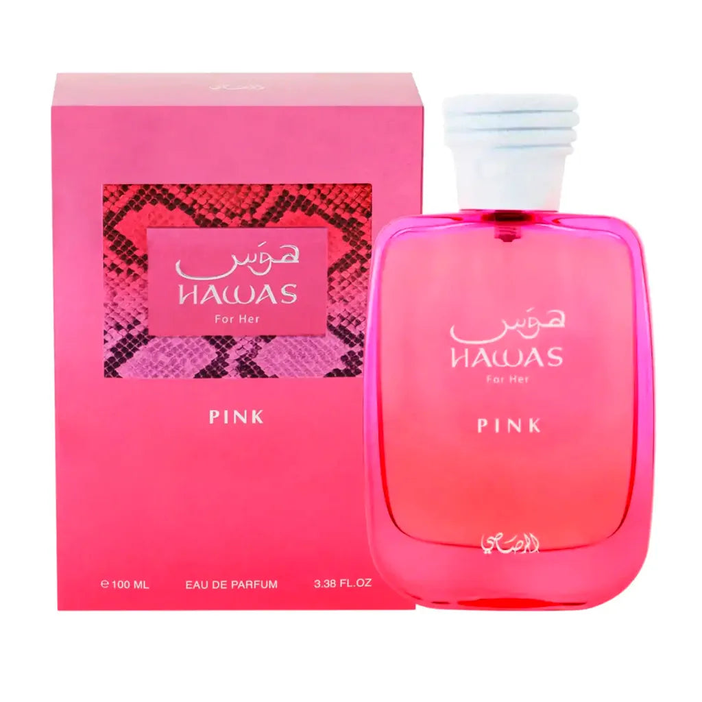 imagen del frasco de Rasasi Hawas Pink 100ml mujer vista frontal