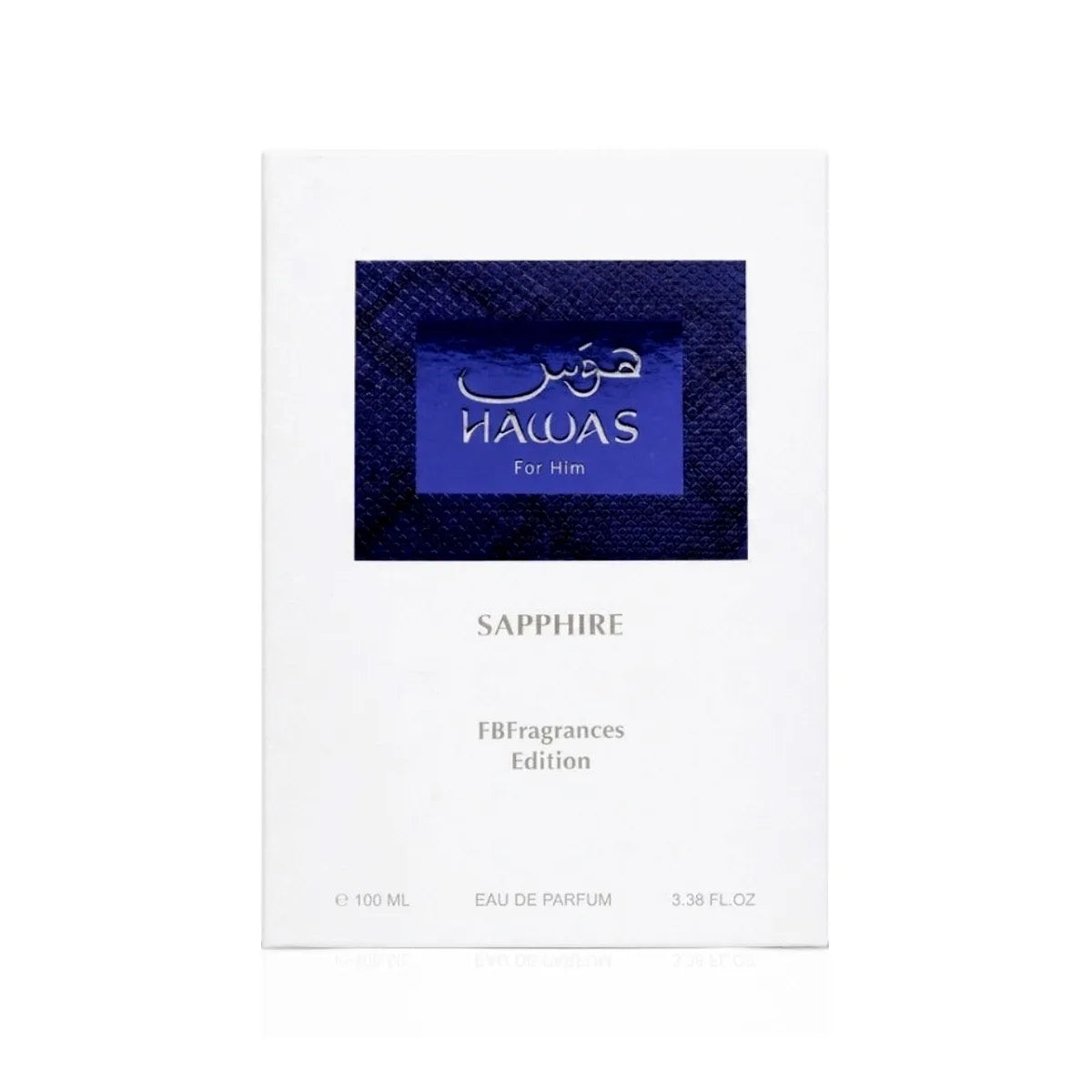 Caja original del perfume Rasasi Hawas Sapphire EDP 100 ml para hombre