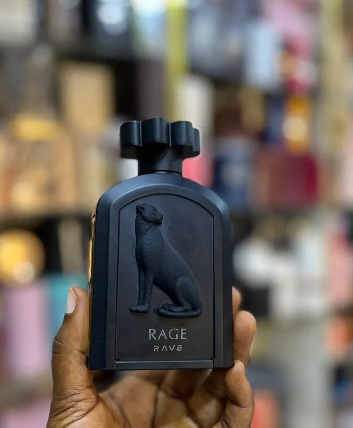 Vista lateral del perfume Rave Rage 100ml