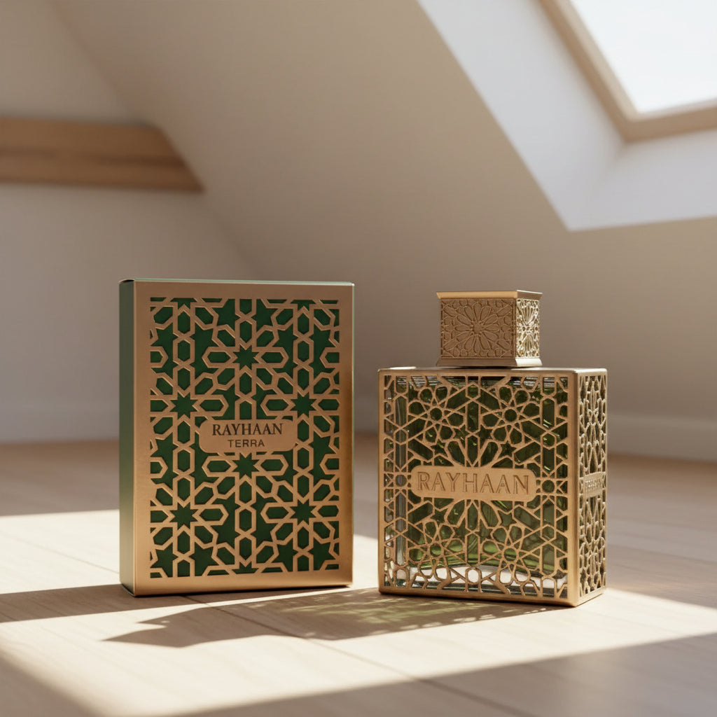 Botella Rayhaan Terra 100ml Eau de Parfum vista detallada