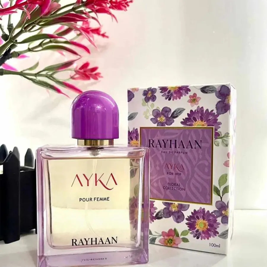 Caja original del perfume Rayhaan Ayka For Her Floral Collection presentación femenina