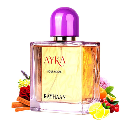 Frasco del perfume Rayhaan Ayka For Her diseño floral elegante para mujer