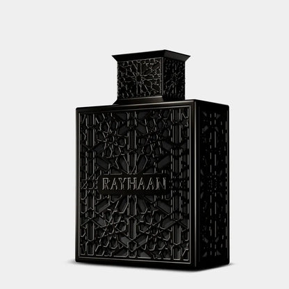 Caja original del perfume Rayhaan Obsidian EDP 100ml