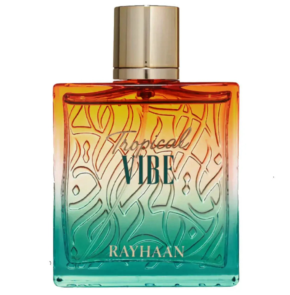 Caja del perfume Rayhaan Tropical Vibe presentación original masculina