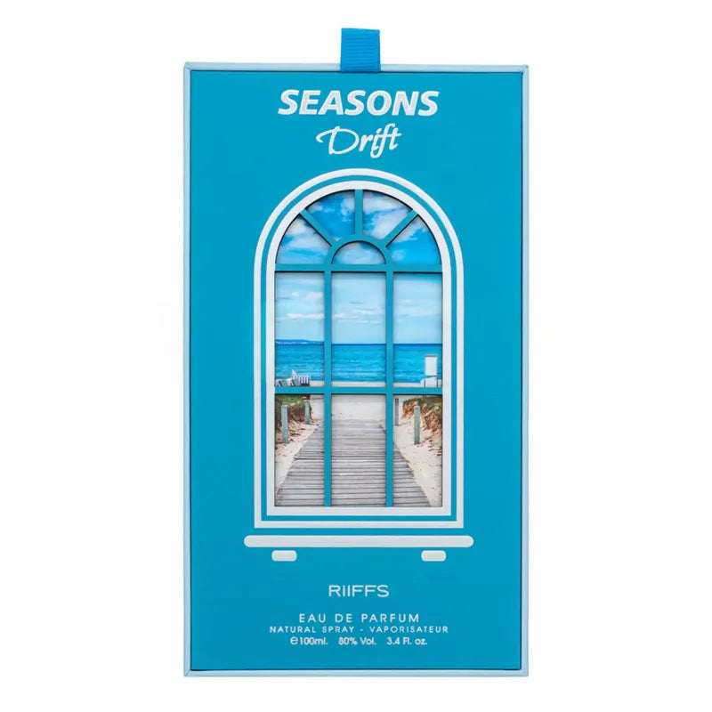 Vista frontal del perfume Seasons Drift de Riffs 100ml