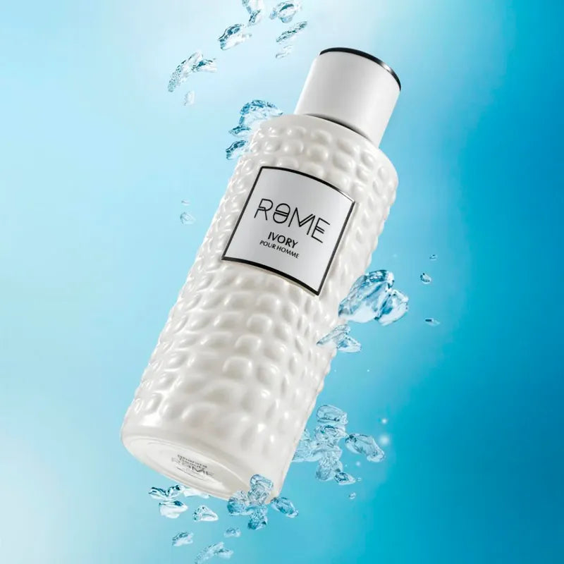 Frasco Rome Ivory Pour Homme 100 ml diseño elegante masculino