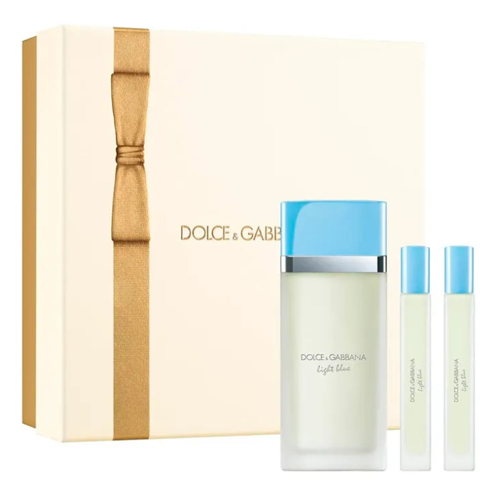 Botella original del set de perfumes  Light Blue Dolce & Gabbana EDT mujer