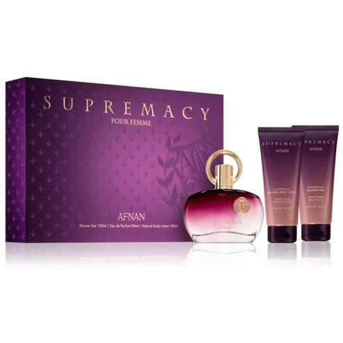 set de perfume femenino afnan supremacy eau de parfum 100ml ideal para regalo con aroma floral y envolvente
