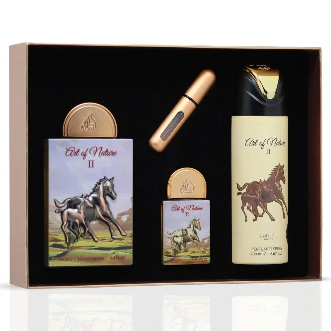 Fragancia floral oriental Lattafa Art of Nature II unisex presentación estuche