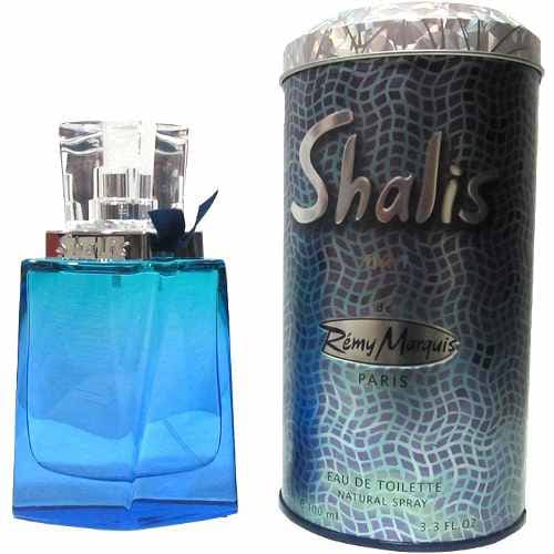 Frasco de perfume Shalis Man de Remy Marquis de 100ml junto a su caja original