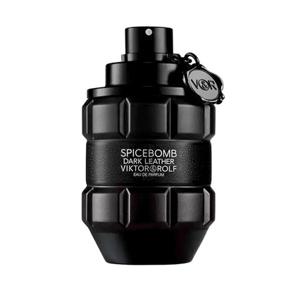 Frasco Spicebomb Dark Leather diseño elegante masculino