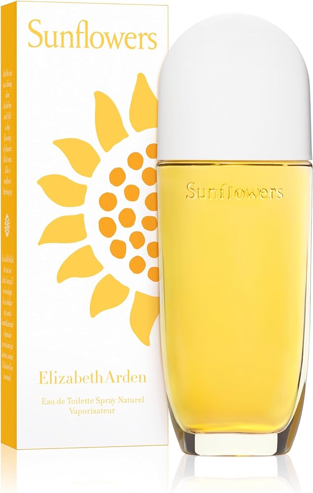 Perfume Sunflowers Elizabeth Arden Mujer 100 ml Eau de Toilette con frasco amarillo y diseño floral