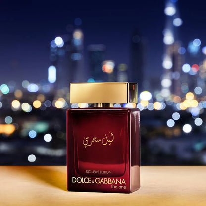 Vista lateral del perfume The One Mysterious Night Dolce & Gabbana Eau de Parfum Hombre 150ml