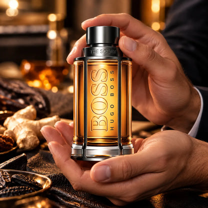 Vista completa de Hugo Boss The Scent EDT 100 ml, perfume elegante y seductor para hombre