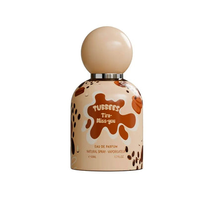 frasco de tubbees tira miss-you edp 50 ml con aroma dulce y cremoso.