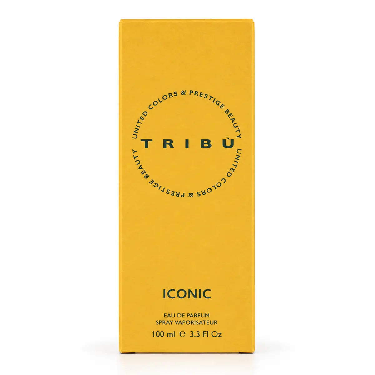 caja original de perfume tribu iconic edp 100 ml para hombre sobre fondo blanco
