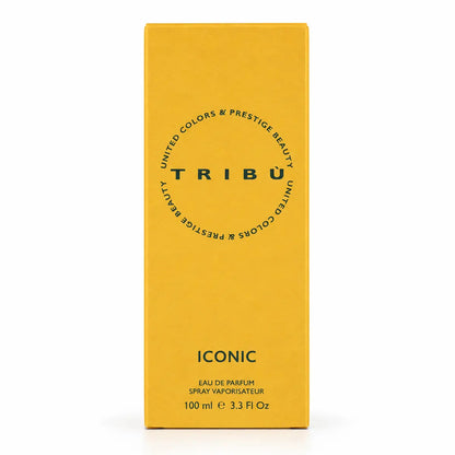 caja original de perfume tribu iconic edp 100 ml para hombre sobre fondo blanco