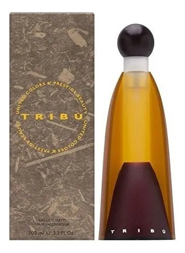 detalle de la caja y el frasco del perfume de mujer benetton tribu resalta color material y durabilidad