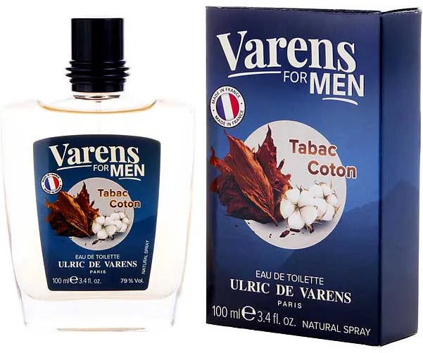 Ulric de Varens Tabac Coton EDT 100 ml perfume masculino aroma cálido y acogedor combinación de tabaco suave notas algodonadas y un toque especiado ideal para invierno