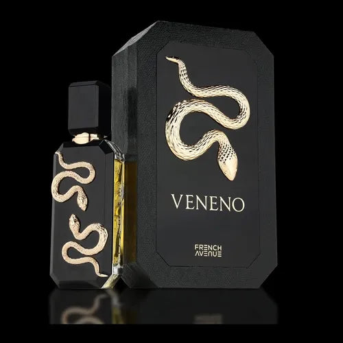Detalle del frasco del perfume Veneno French Avenue Eau de Parfum 100ml