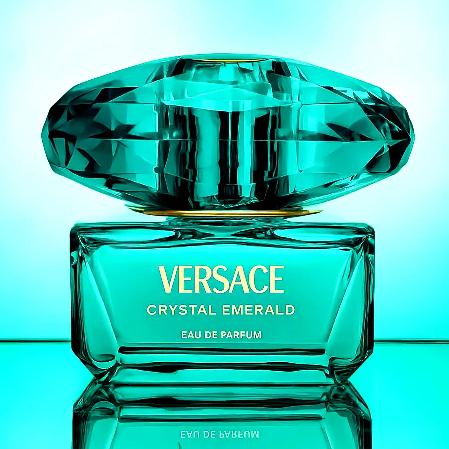Vista frontal Versace Crystal Emerald perfume original
