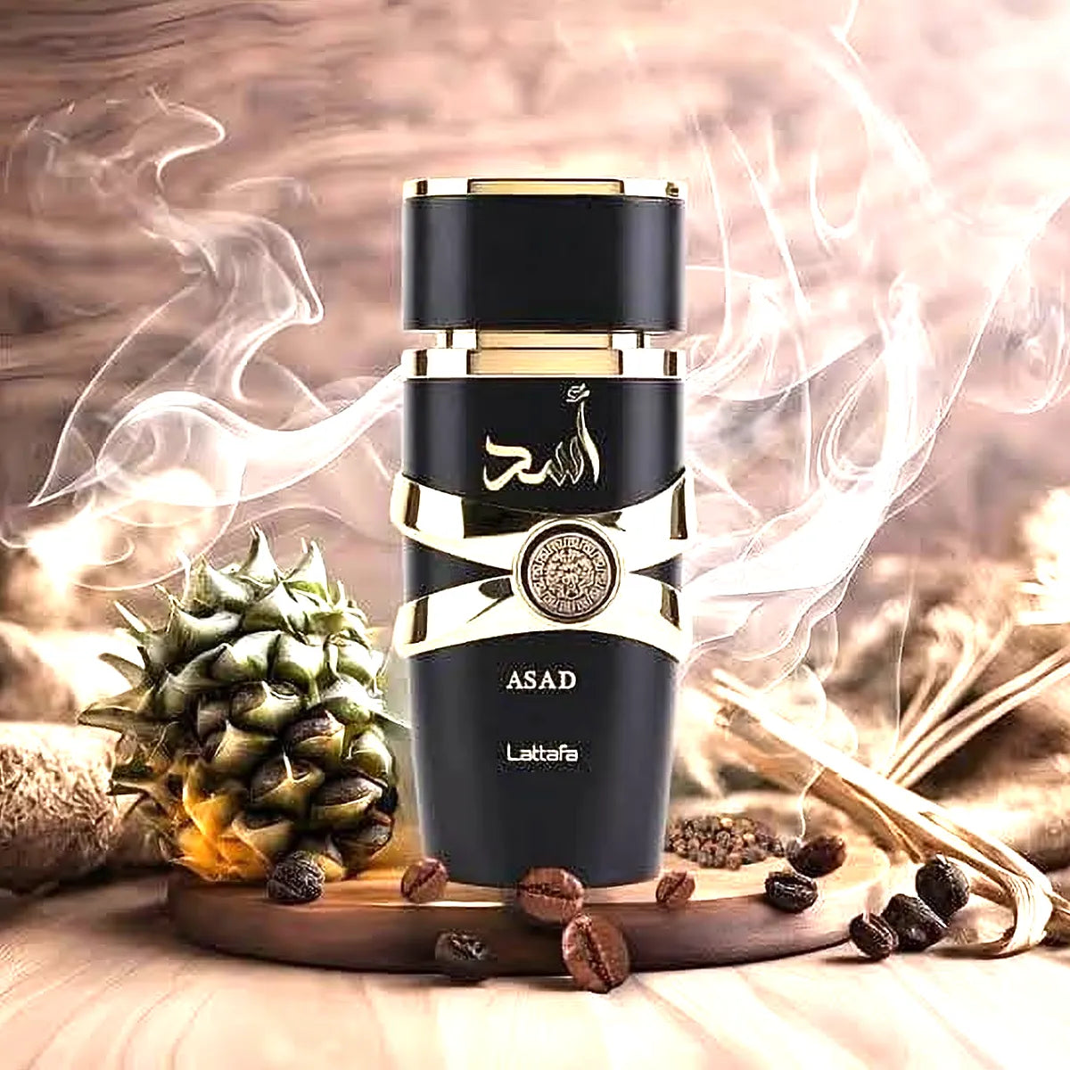 vista frontal Lattafa Asad Eau de Parfum 100ml para hombre