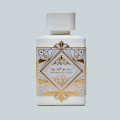 vista frontal Lattafa Honor & Glory Badee Al Oud 100ml Eau de Parfum