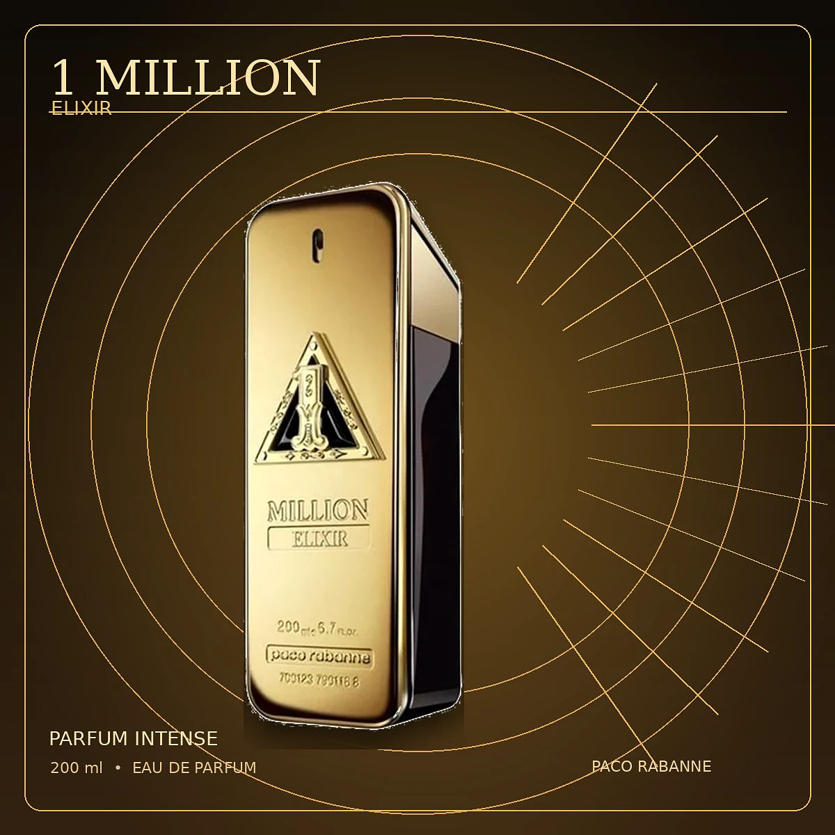 Vista frontal Paco Rabanne 1 Million Elixir EDP 200ml