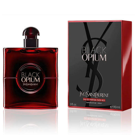 Vista frontal del perfume YSL Black Opium Over Red Eau de Parfum