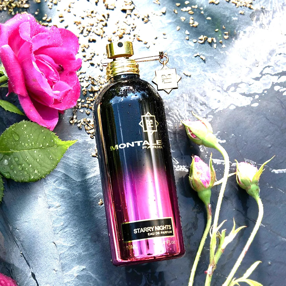 Frasco del perfume Montale Starry Nights diseño elegante niche