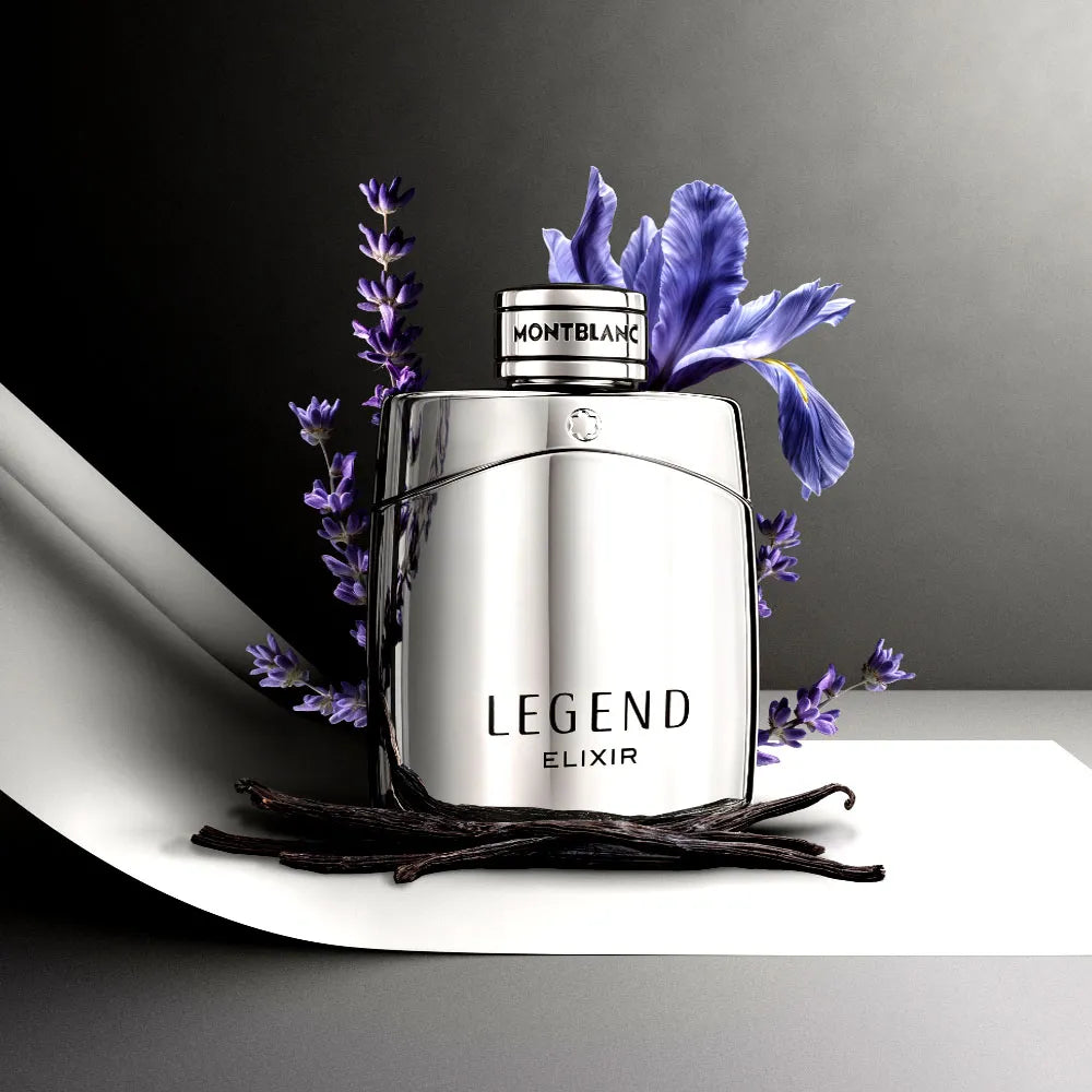 Vista frontal del perfume Montblanc Legend Elixir Parfum para hombre