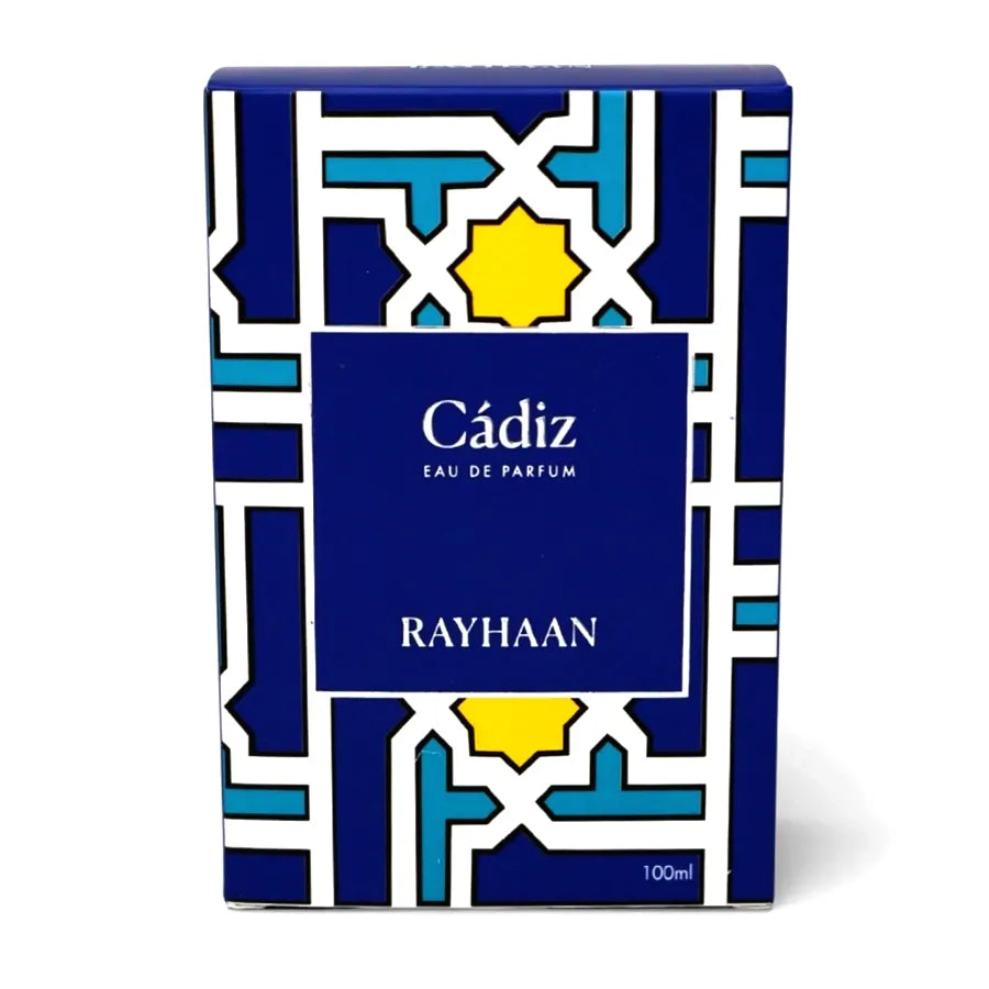 Vista frontal del perfume Rayhaan Cadiz Eau De Parfum