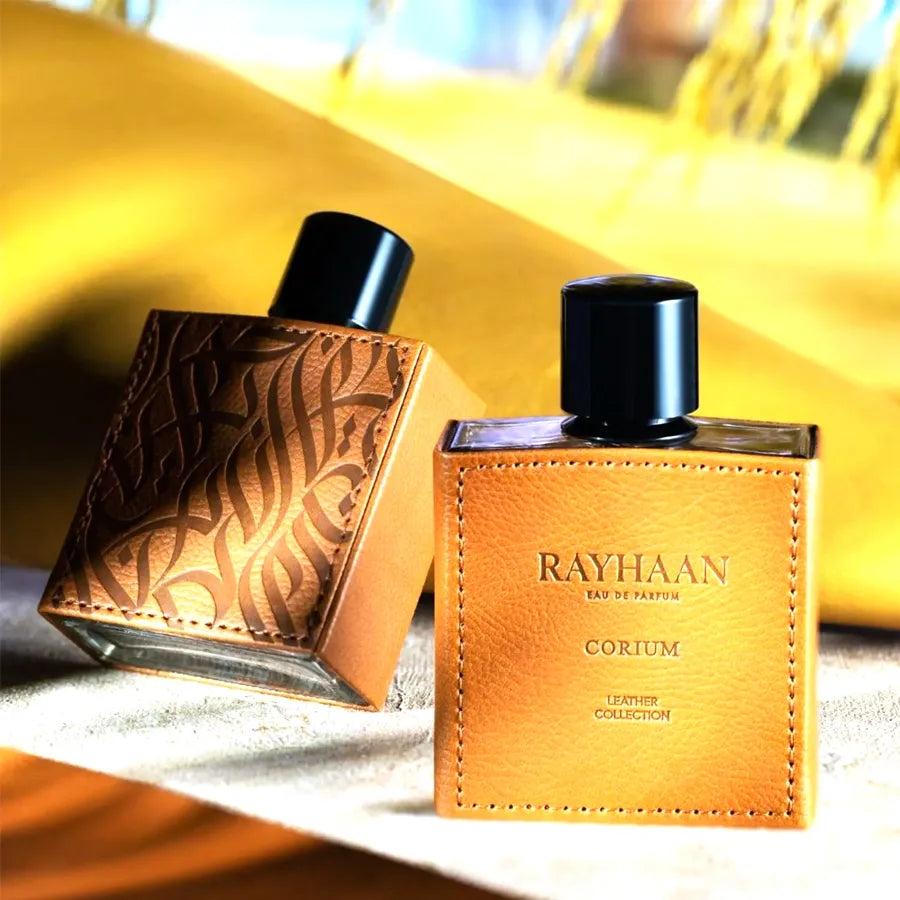 Vista frontal del perfume Rayhaan Corium Eau De Parfum