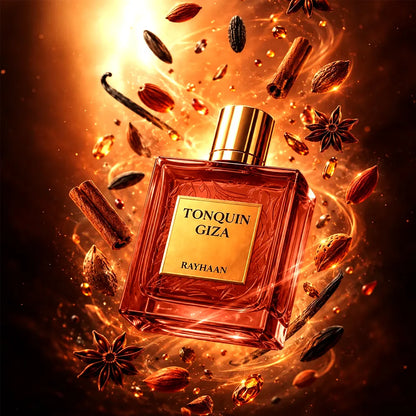 Vista frontal del perfume Rayhaan Tonquin Giza Eau De Parfum