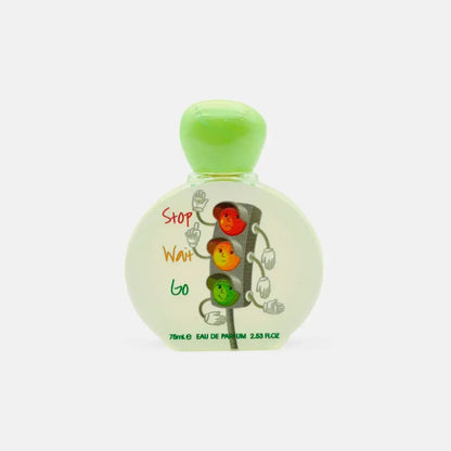 Caja original del perfume Stop Wait Go Lattafa Pride presentación infantil