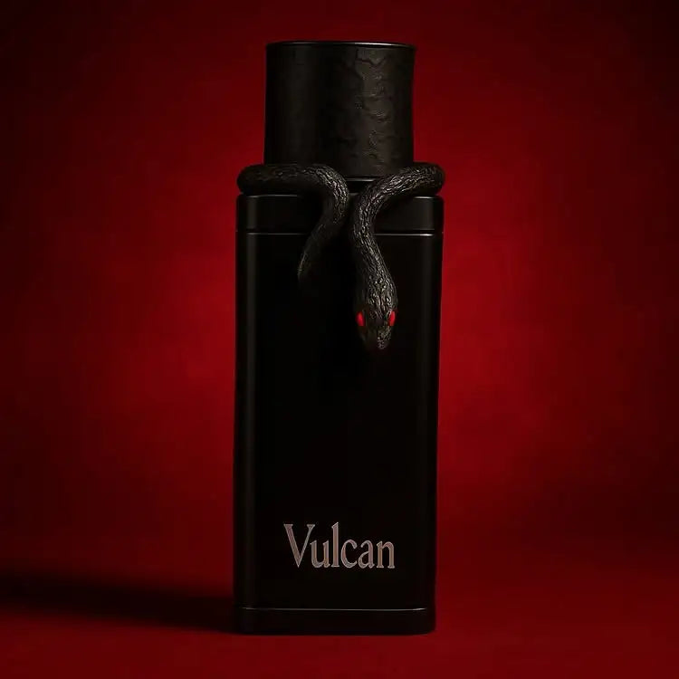 Vista lateral del perfume Vulcan Black Friday French Avenue 100ml