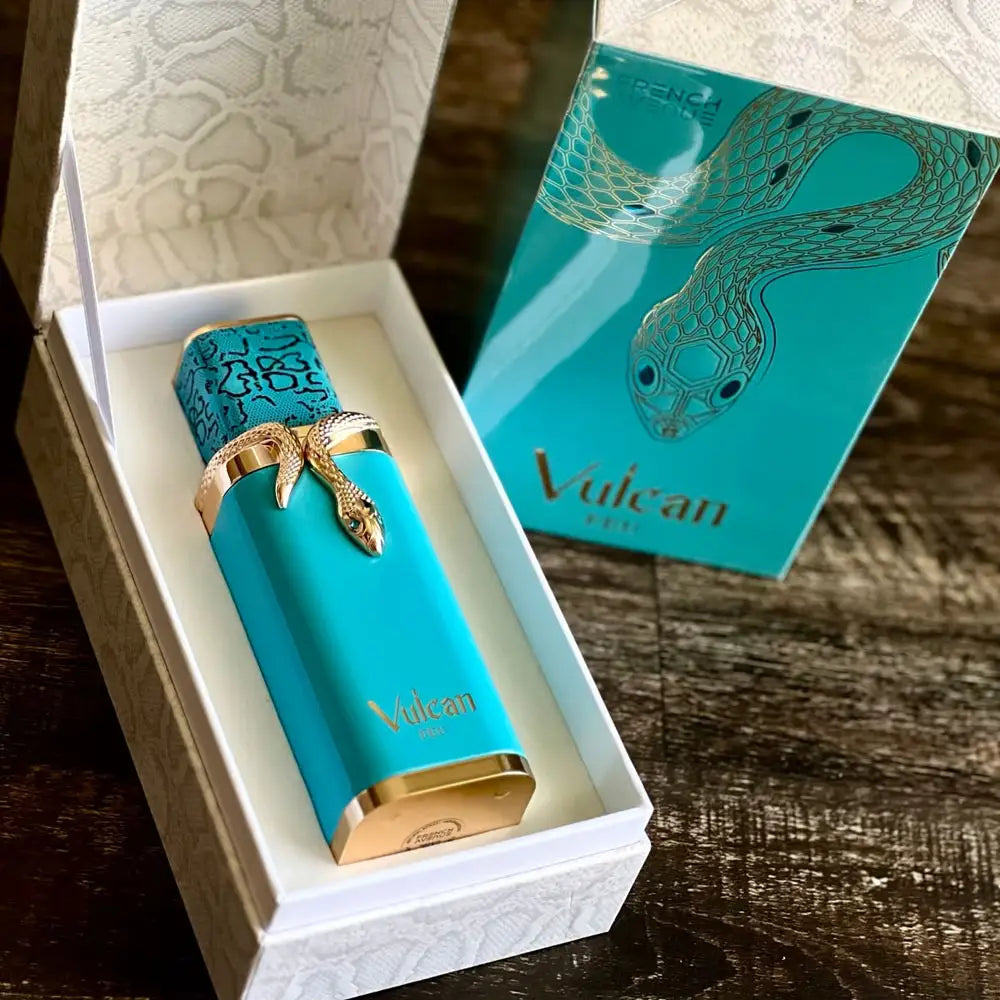 Vista lateral del perfume Vulcan Feu French Avenue 100ml